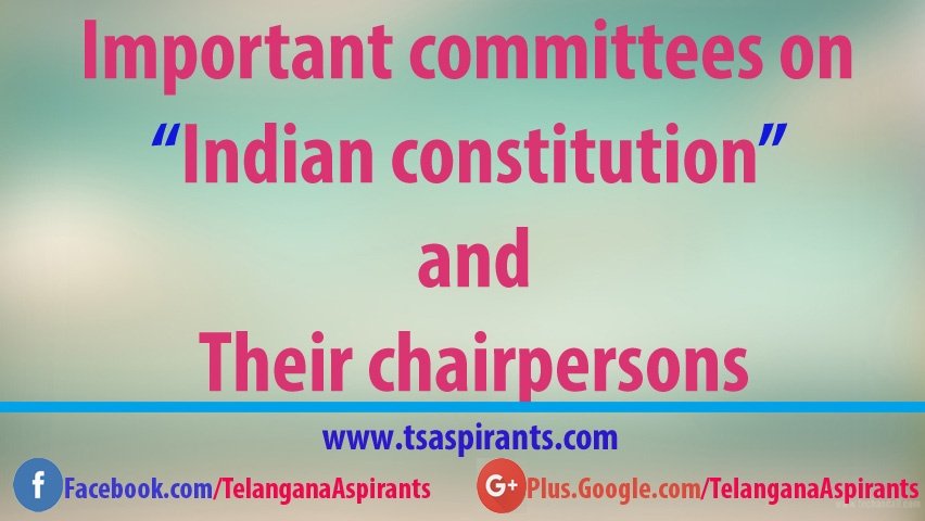 Indian constitution Committees