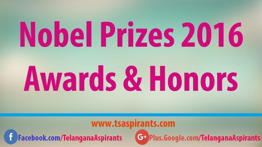 Noble Prizes 2016