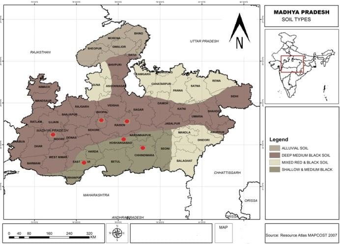 Types of Soils in Madhya Pradesh